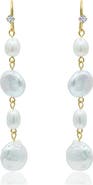 LA MENO Paseo Freshwater Pearl Drop Earrings