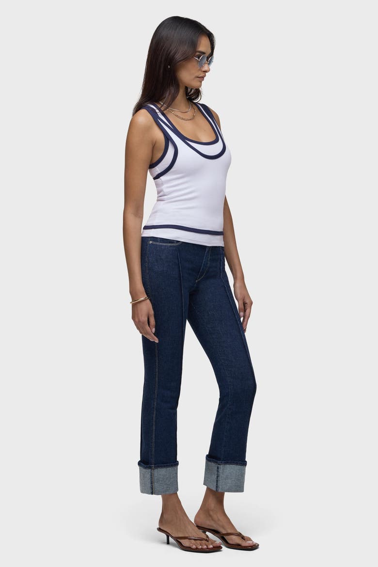 Layered Tank Top, Alternate, color, WHITE NAVY