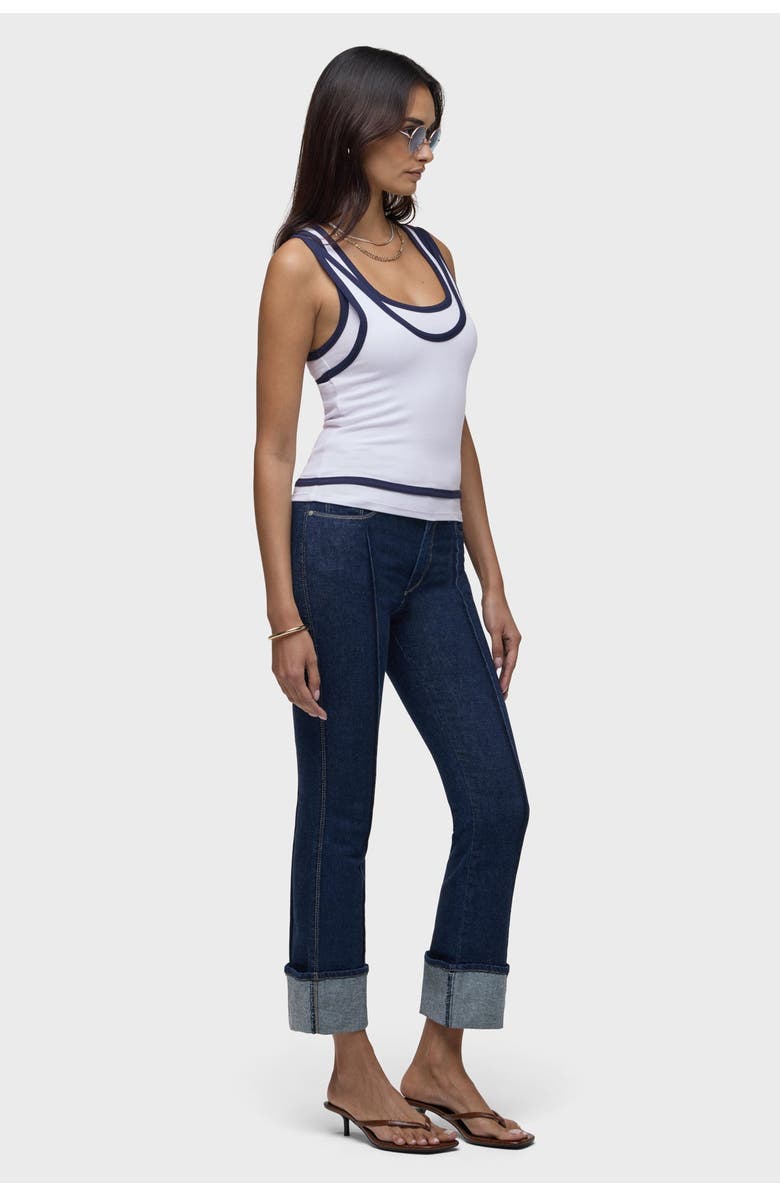 Hudson Jeans Layered Tank Top, Alternate, color, White Navy
