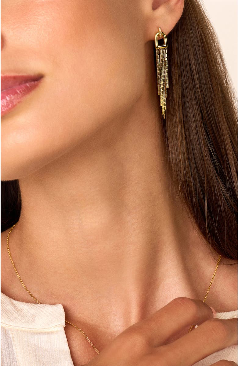 DPT Antwerp Arch Earrings, Alternate, color, Yellow 18K Gold Plated