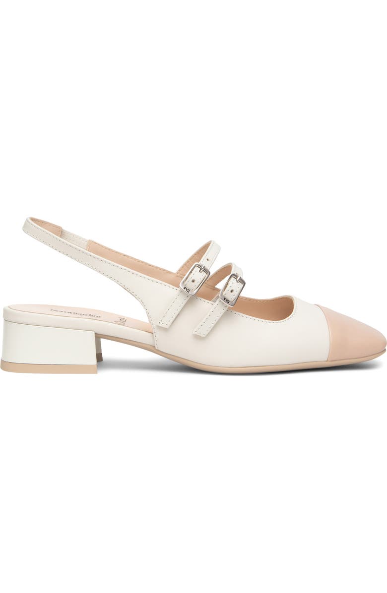 NeroGiardini Slingback Cap Toe Pump, Alternate, color, White/ Blush