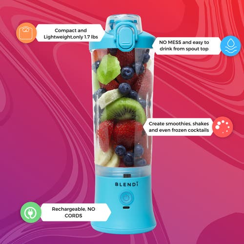 Blendi X 24 oz Bpa-free Rechargable Portable Blender In Turquoise
