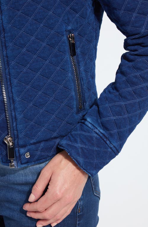 Lyssé Lysse Elora Quilt Jacquard Knit Jacket In Blue