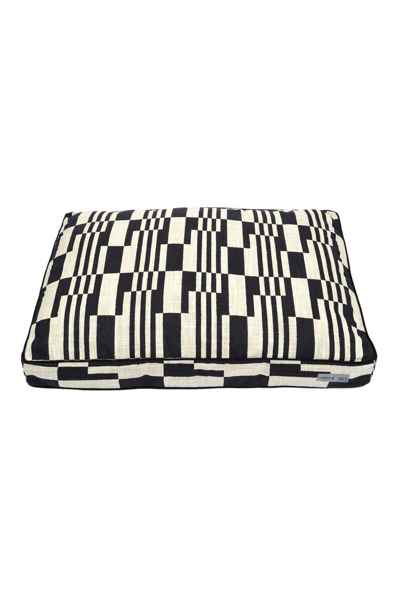 Jax & Bones Piano Pillow Dog Bed, Main, color, BLACK/ IVORY COMBO