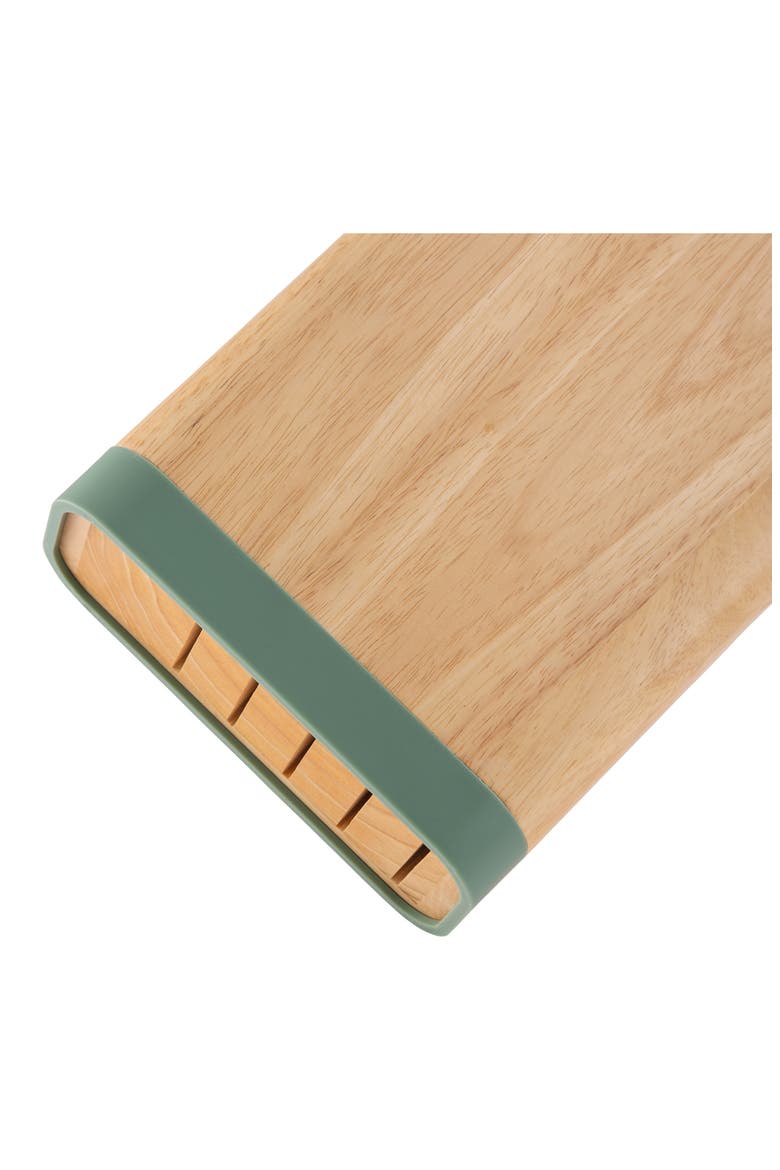 Leo Forest Knife Block 6-Piece Set, Alternate, color, GREEN/ BEIGE