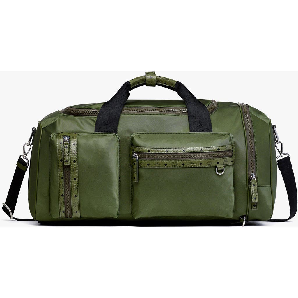 Mcm Ottomar Weekender Backpack In Green