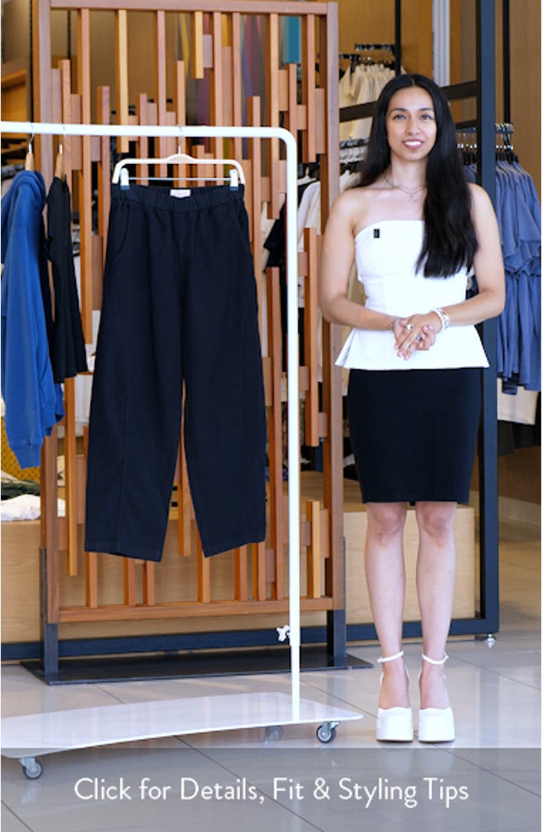 Jessie Pull-On Barrel Leg Twill Pants, sales video thumbnail