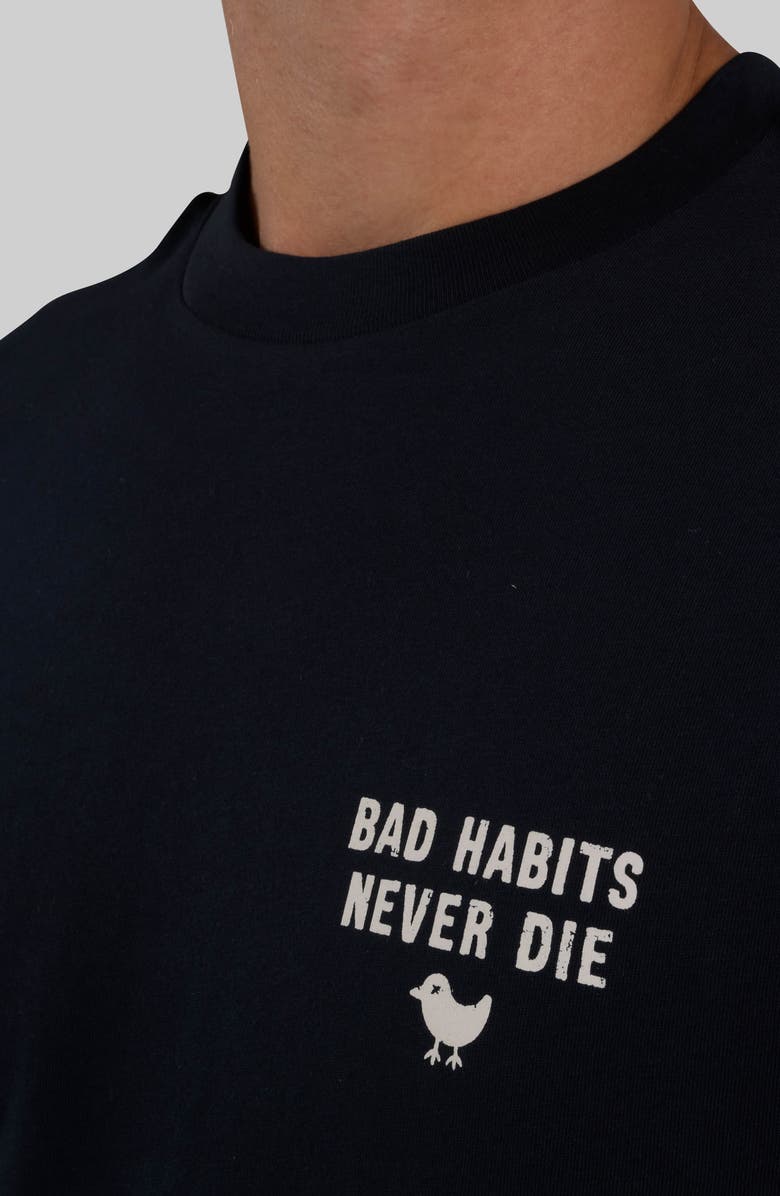 Bad Birdie Bad Habits Graphic Tee, Alternate, color, Black
