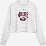 Nike Women's Nike White San Francisco 49ers Loose Fit Crop Top