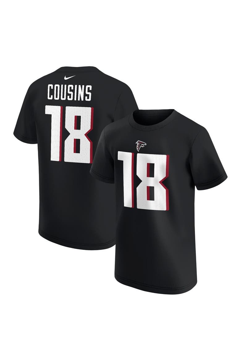 Youth Nike Kirk Cousins Black Atlanta Falcons Player Name & Number T-Shirt, Main, color, Black