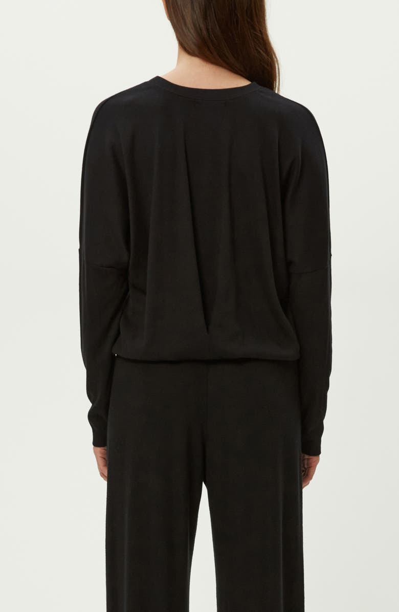 Michael Stars Kaley Long Sleeve Cotton & Modal T-Shirt, Alternate, color, Black