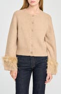 WAYF x Rose Lola Feather Trim Cardigan