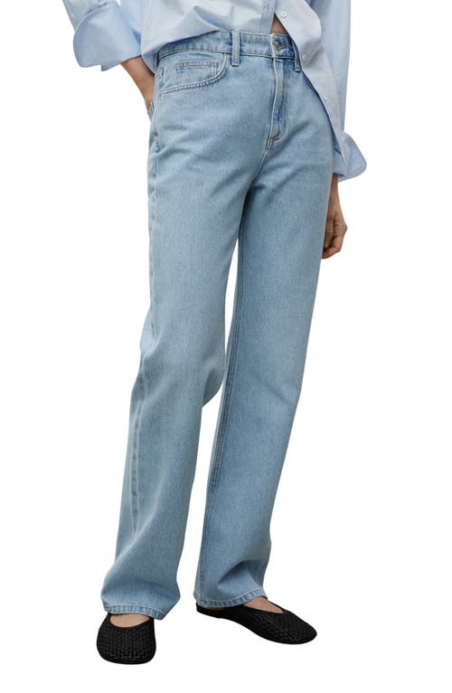 Shop Mango Matilda Mid Rise Straight Leg Jeans