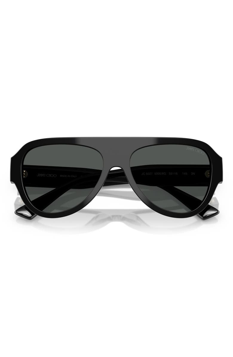 Jimmy Choo 55mm Pilot Sunglasses, Alternate, color,