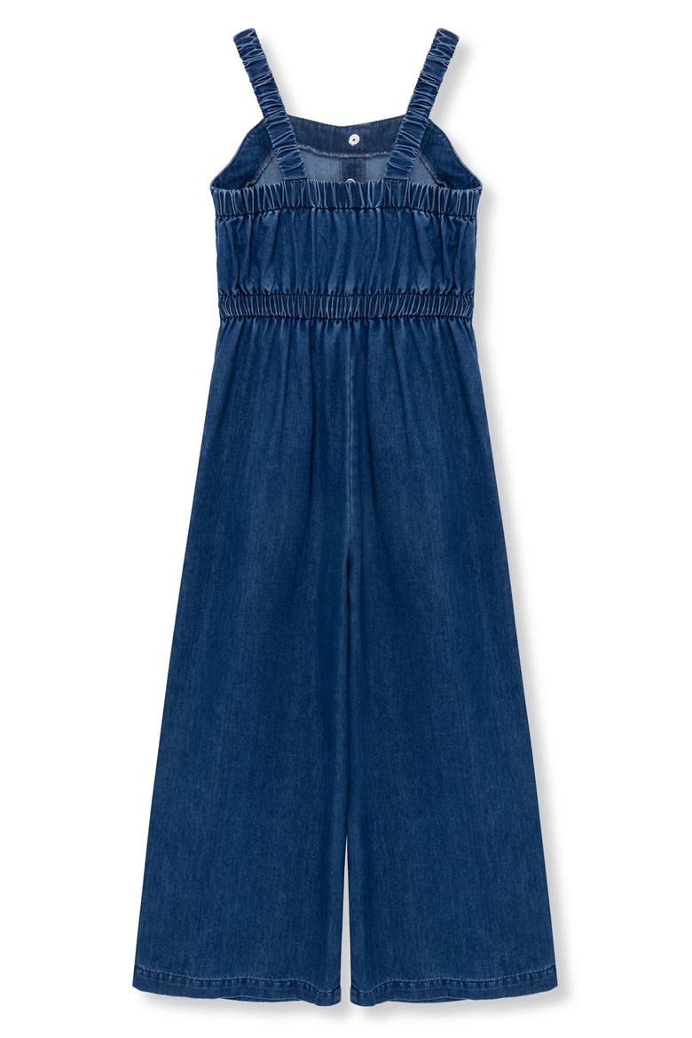Kids' Henley Wide Leg Knit Jumpsuit, Alternate, color, INDIGO