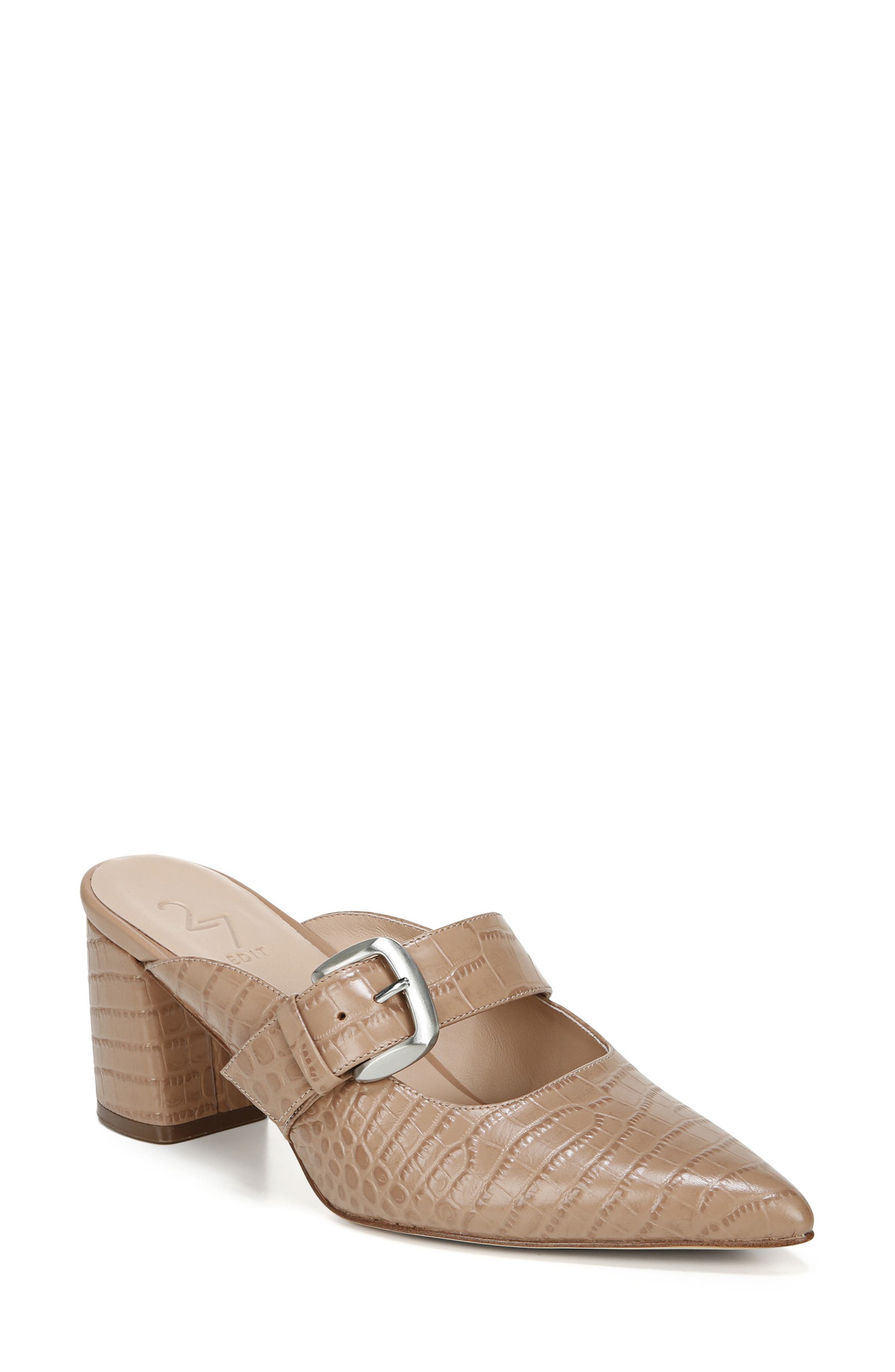 27 Edit Maizey Mule, Main, color, TAUPE CROCO PATENT LEATHER