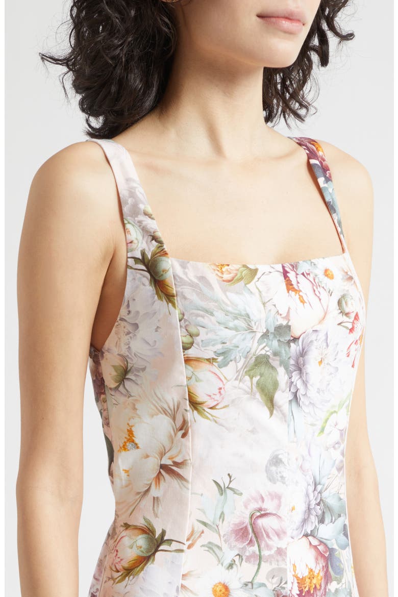 Floral Print Sleeveless Maxi Dress, Alternate, color, SWEET PEONY