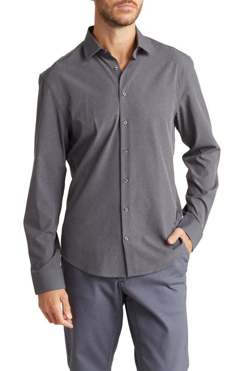 Microfiber Button-Up Shirt