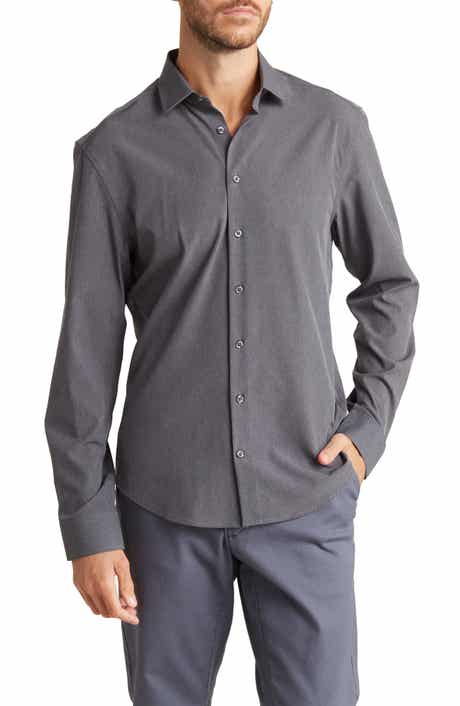 SOUL OF LONDON Microfiber Button-Up Shirt