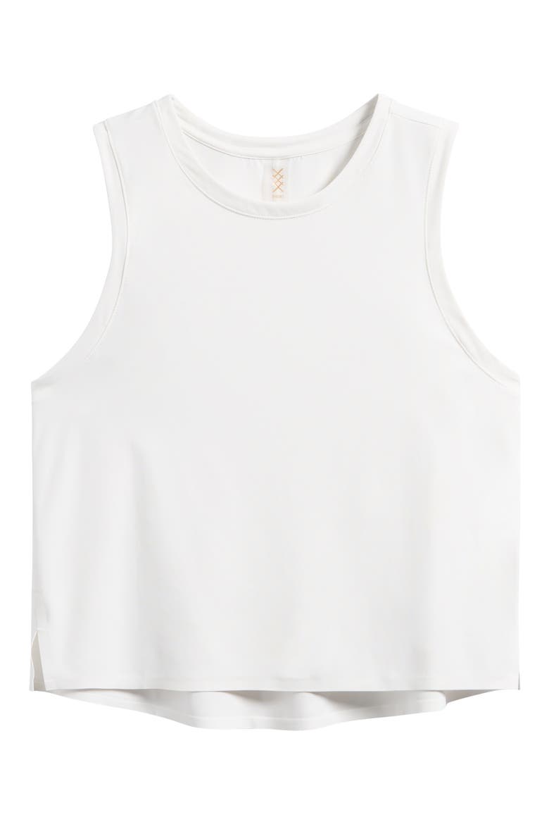 Serene Crop Performance Tank, Alternate, color, SNOW WHITE