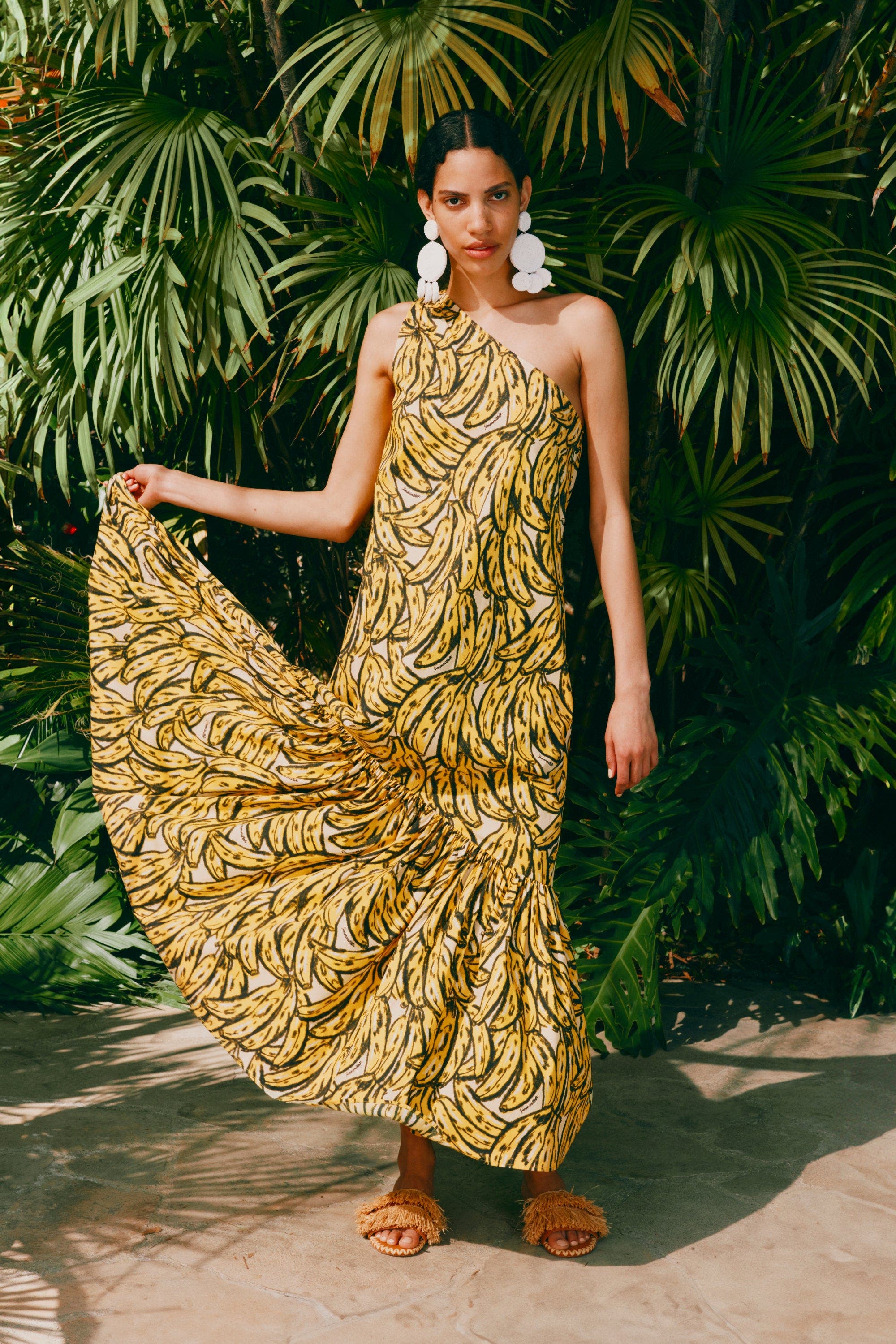 Rea Poplin Maxi One Shoulder Dress - image 2