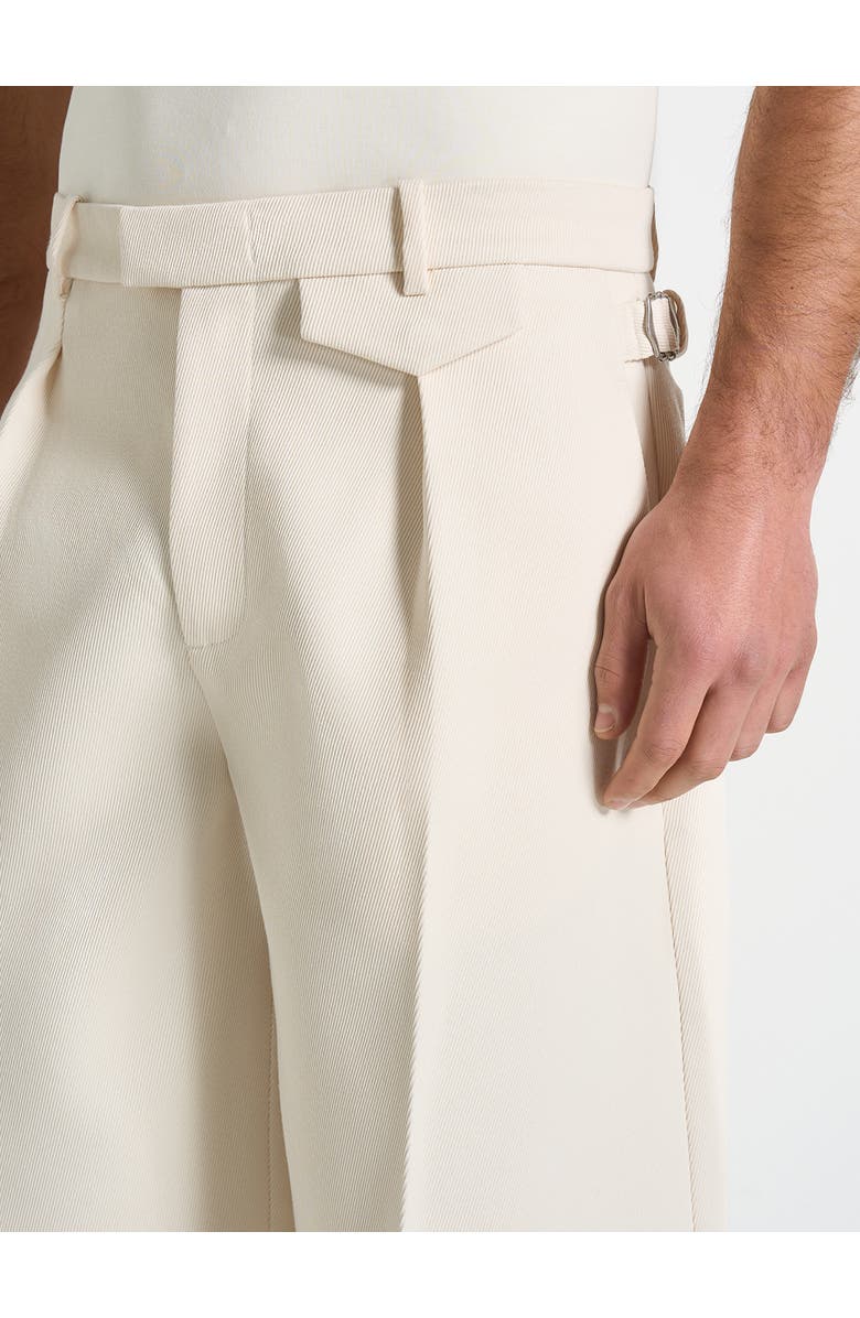 Manière De Voir Auguste Tailored Twill Bermuda Shorts, Alternate, color, Cream