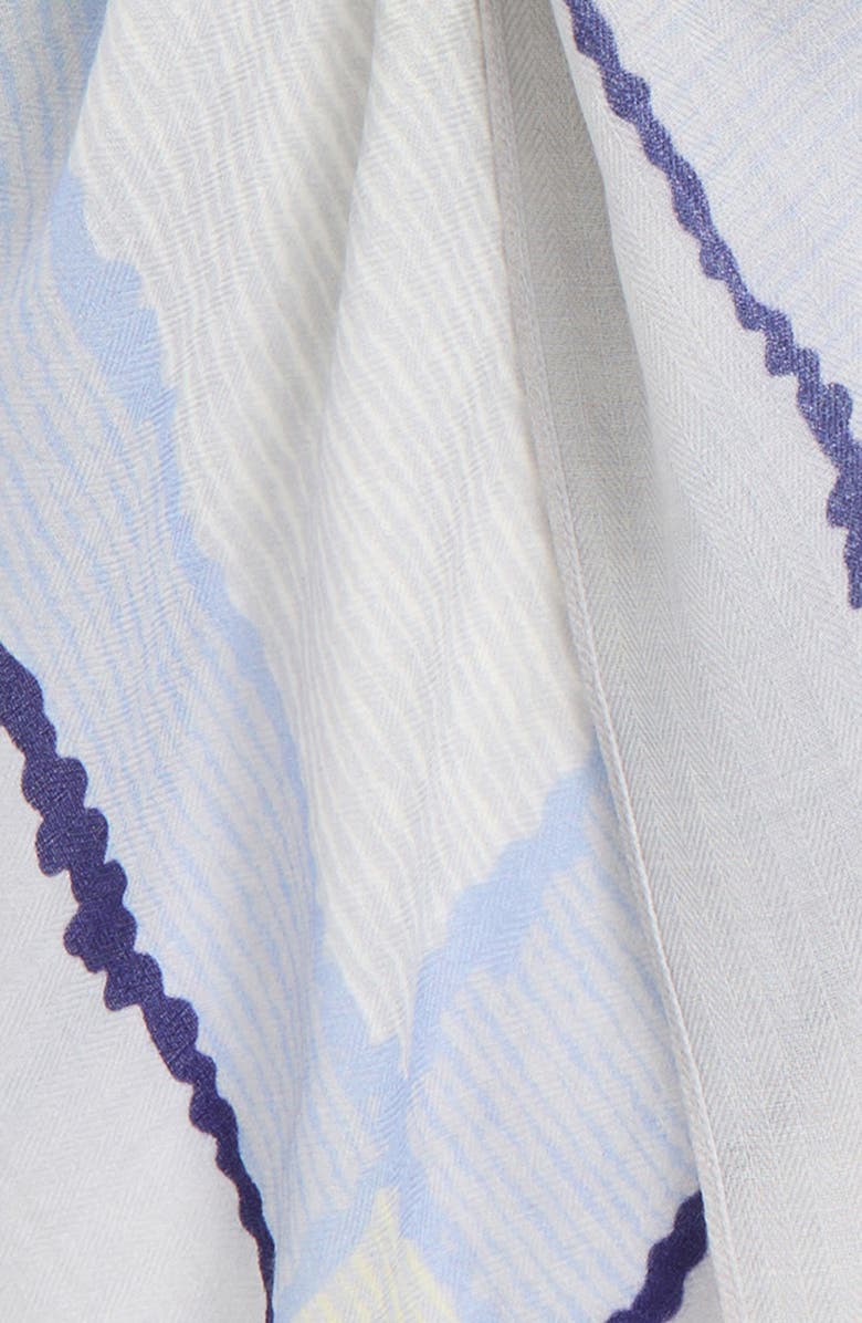 rag & bone Astra Scribble Wool Scarf, Alternate, color, Blue Multi