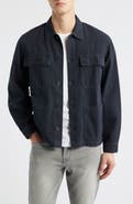 FRAME Button-Up Cotton Herringbone Chore Coat