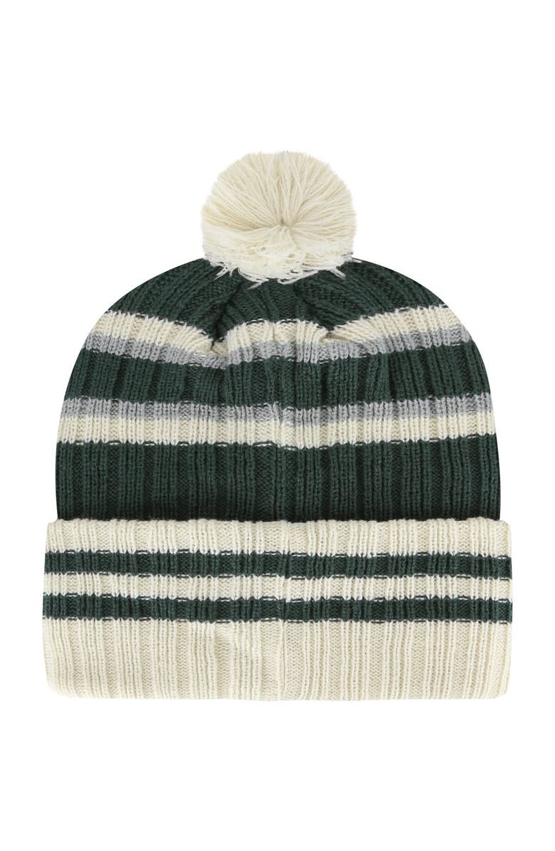 '47 Men's '47 Green Michigan State Spartans No Huddle Cuffed Knit Hat with Pom, Alternate, color, Green