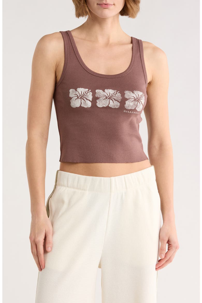 Three Of a Kind Cotton Graphic Tank, Main, color, BARK BROWN