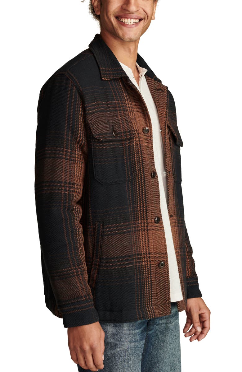 Lucky Brand Plaid Cotton Button-Up Shirt Jacket, Alternate, color, Plaid Multi