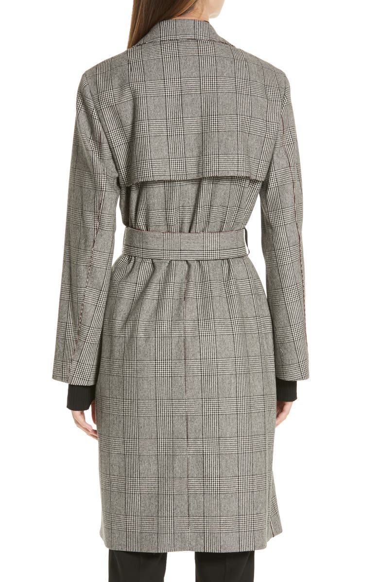 HUGO Medicas Plaid Trench Coat, Alternate, color, 