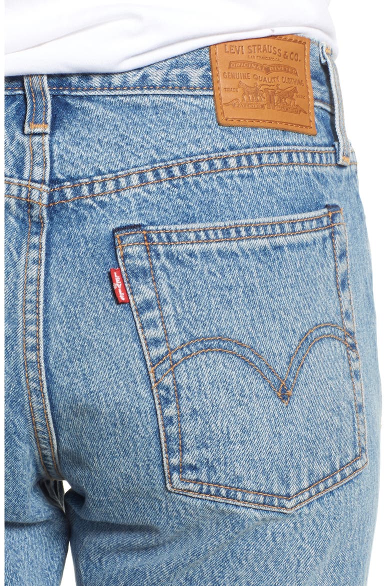 Levi's® Wedgie Icon Fit Raw Hem Jeans, Alternate, color, SHUT UP