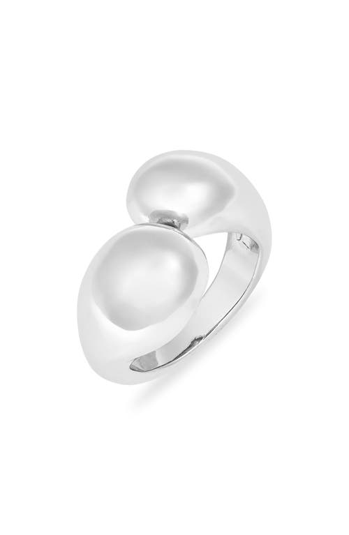 Open Edit Teardrop Wrap Ring In Silver