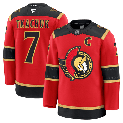 Men's Fanatics Brady Tkachuk Red Ottawa Senators Alternate Premium Jersey