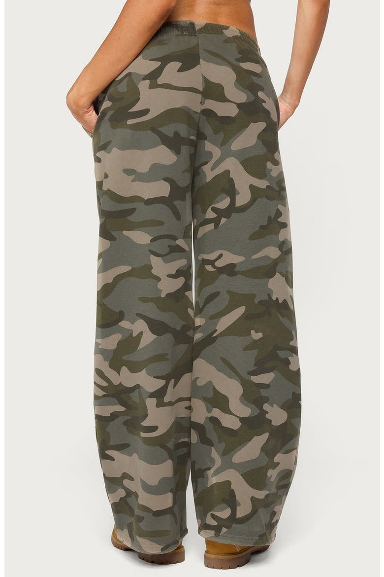 Camo Girl Wide Leg Sweatpants, Alternate, color, OLIVE