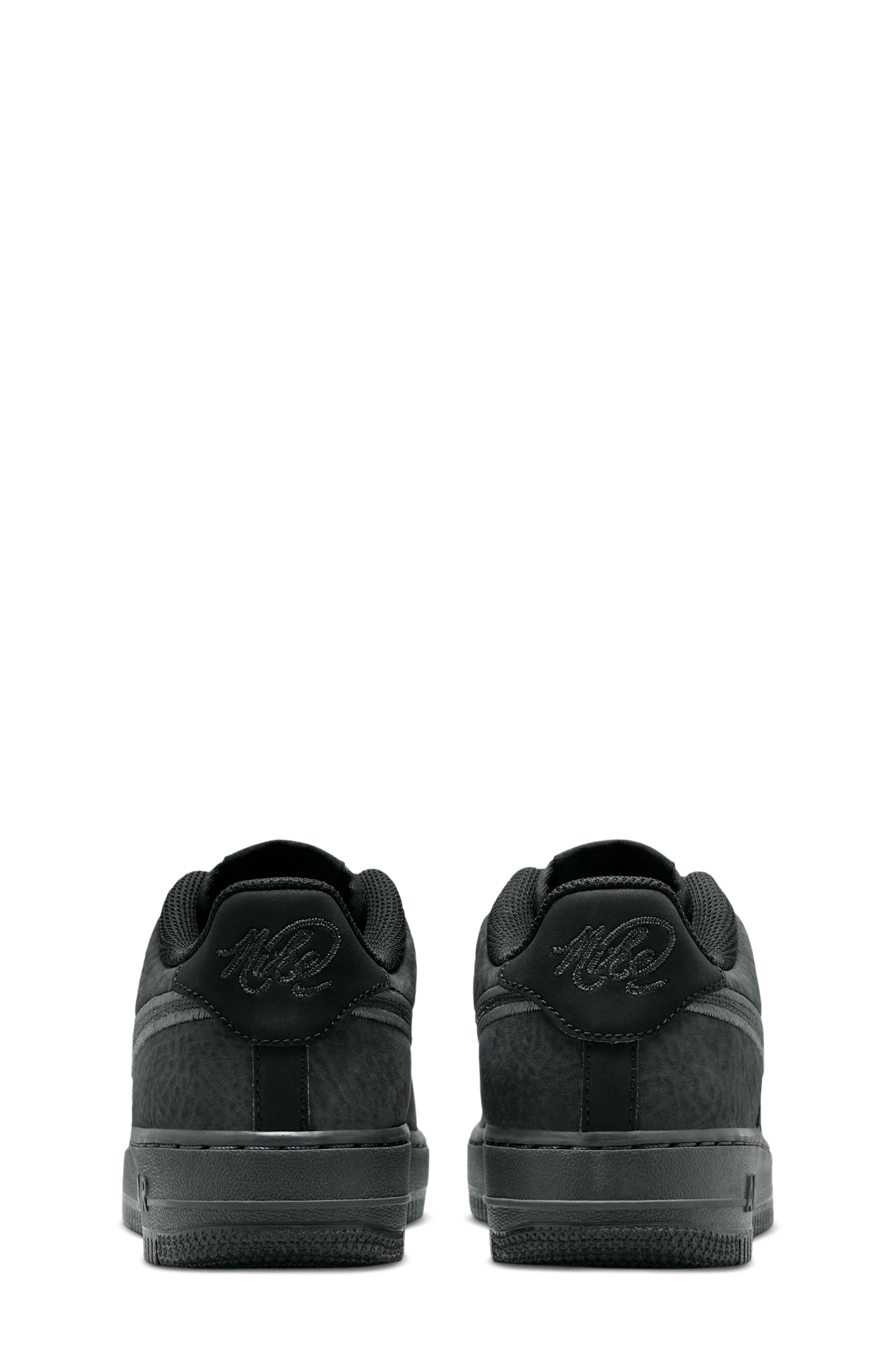 Kids' Air Force 1 Sneaker, Alternate, color, 002 BLACK/DKSKGY