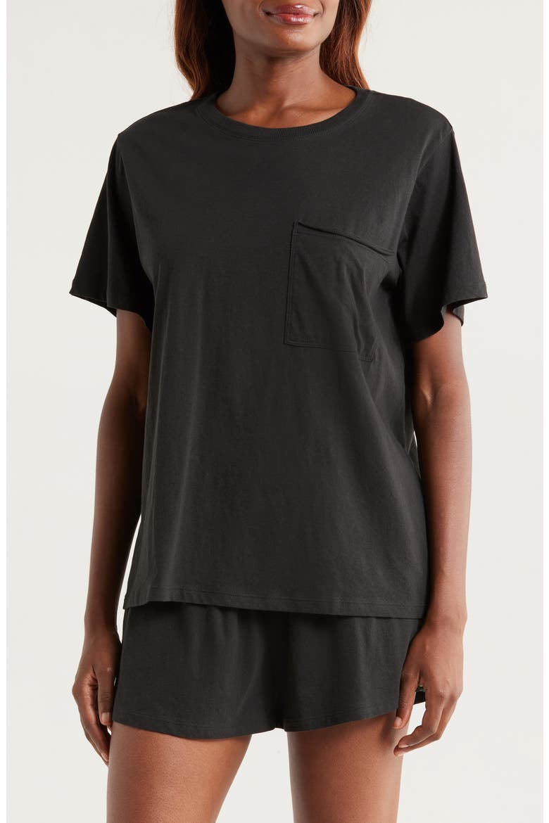 Organic Pima Cotton Short Pajamas, Main, color, IMMERSED BLACK