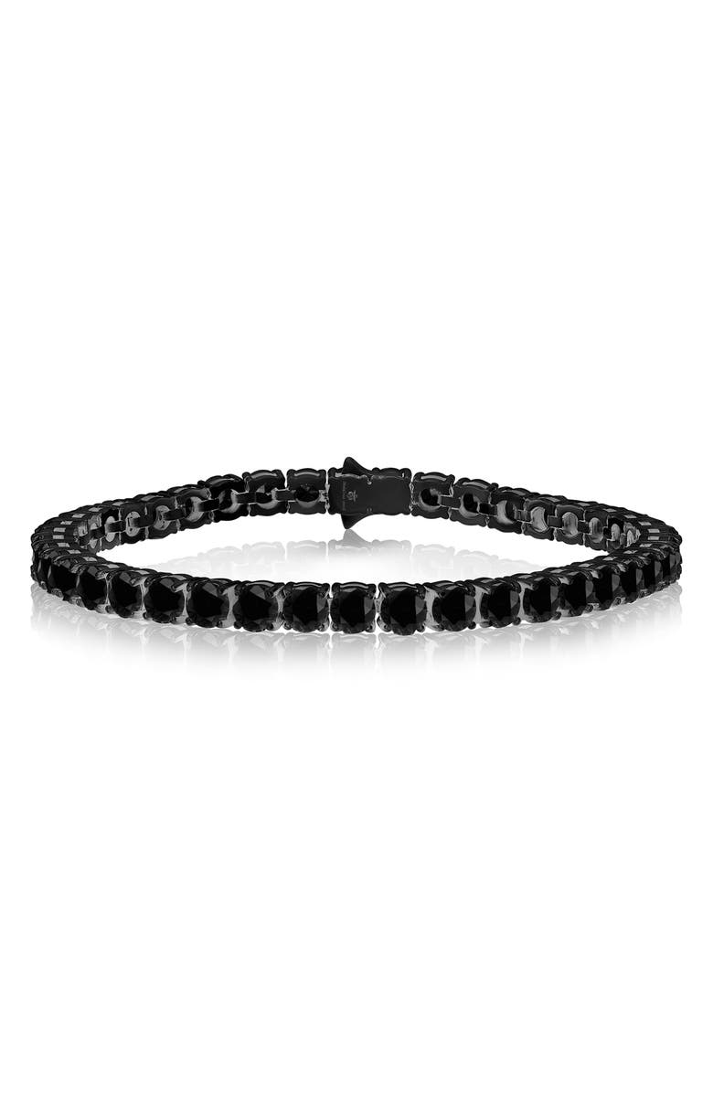BLACKJACK Men's Cubic Zirconia Tennis Bracelet, Main, color, Black
