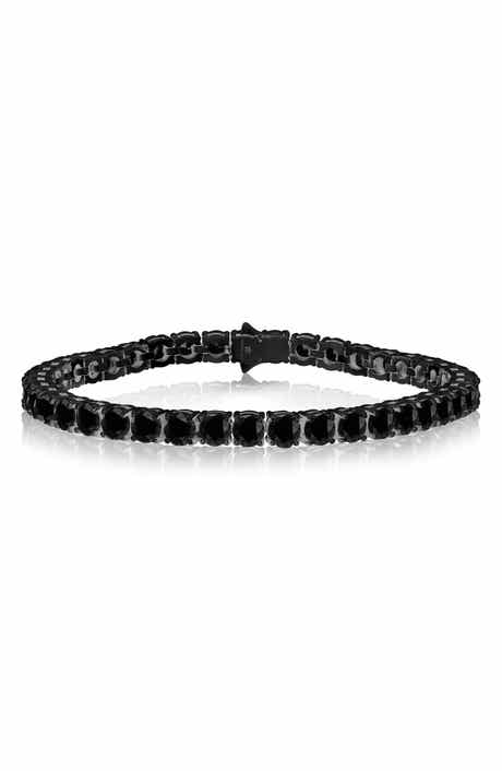 BLACKJACK Men's Cubic Zirconia Tennis Bracelet