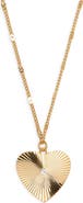 Madewell Engine Turned Heart Pendant Necklace