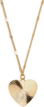 Madewell Engine Turned Heart Pendant Necklace