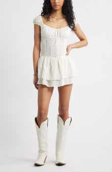 BP. Eyelet Layered Ruffle Romper
