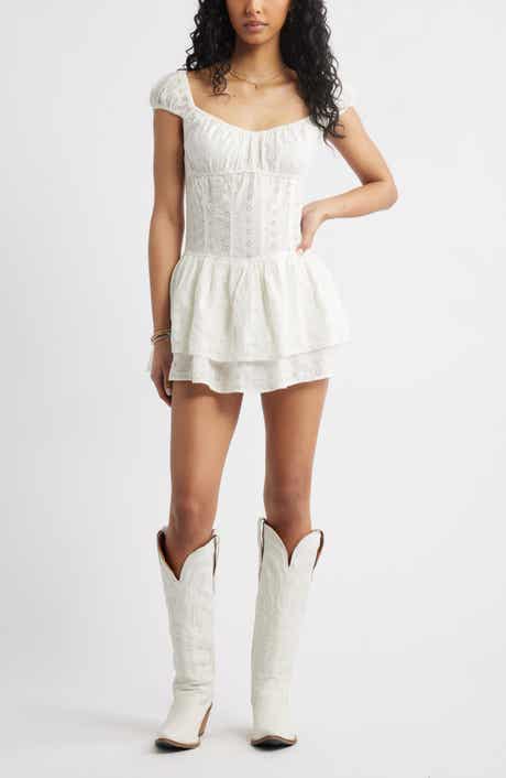 BP. Eyelet Layered Ruffle Romper