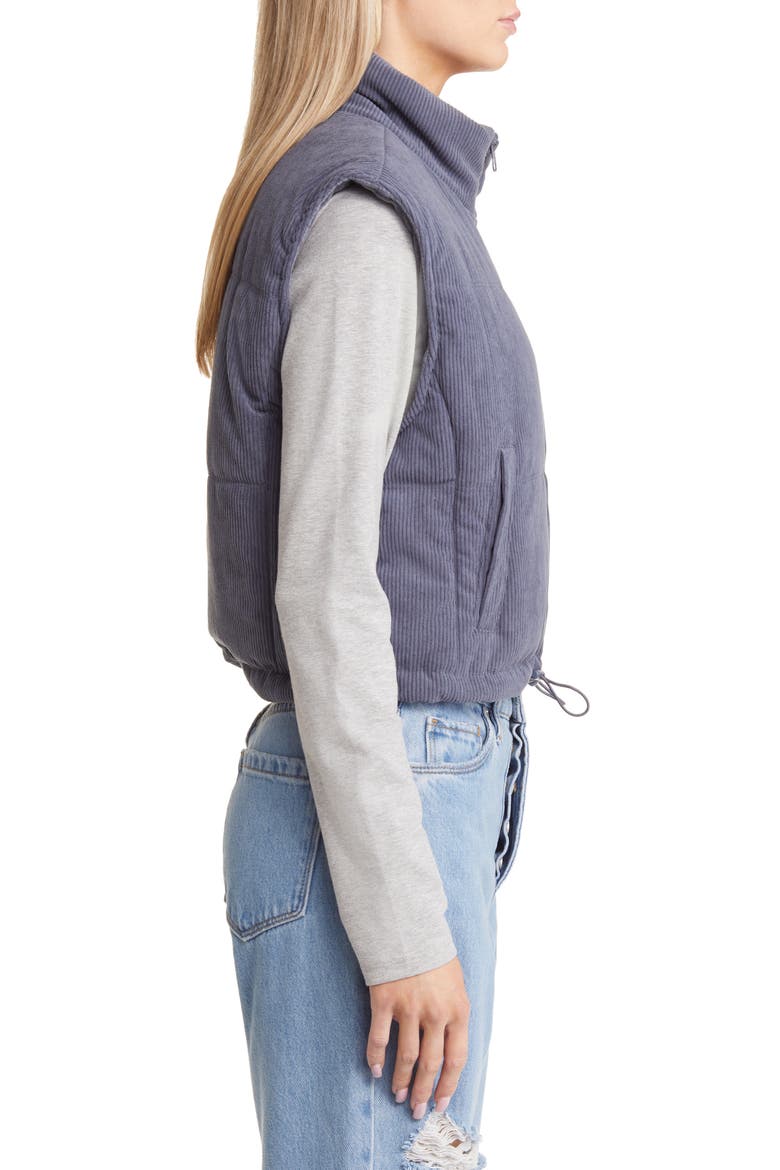 Crop Corduroy Vest, Alternate, color, DUSTY BLUE