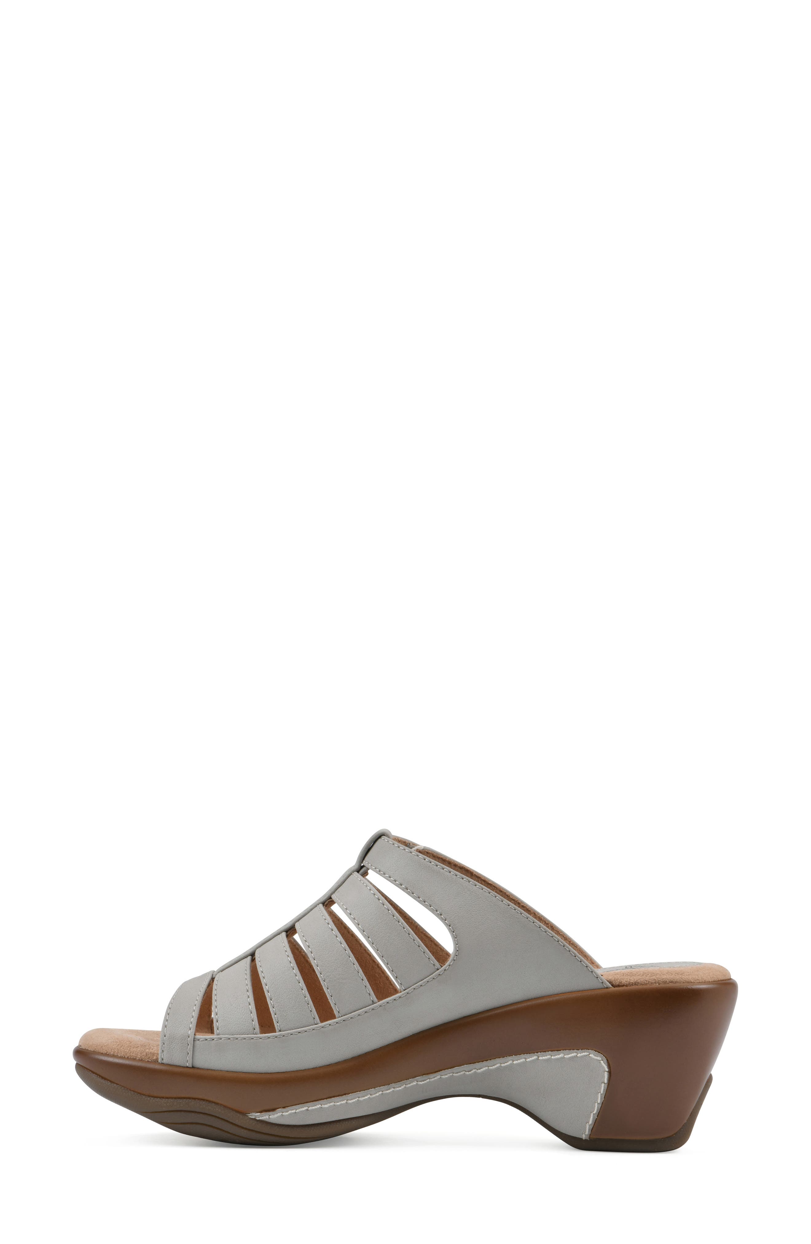 White Mountain Footwear Valencia Wedge Sandal, Alternate, color, Ice Burnished Smooth