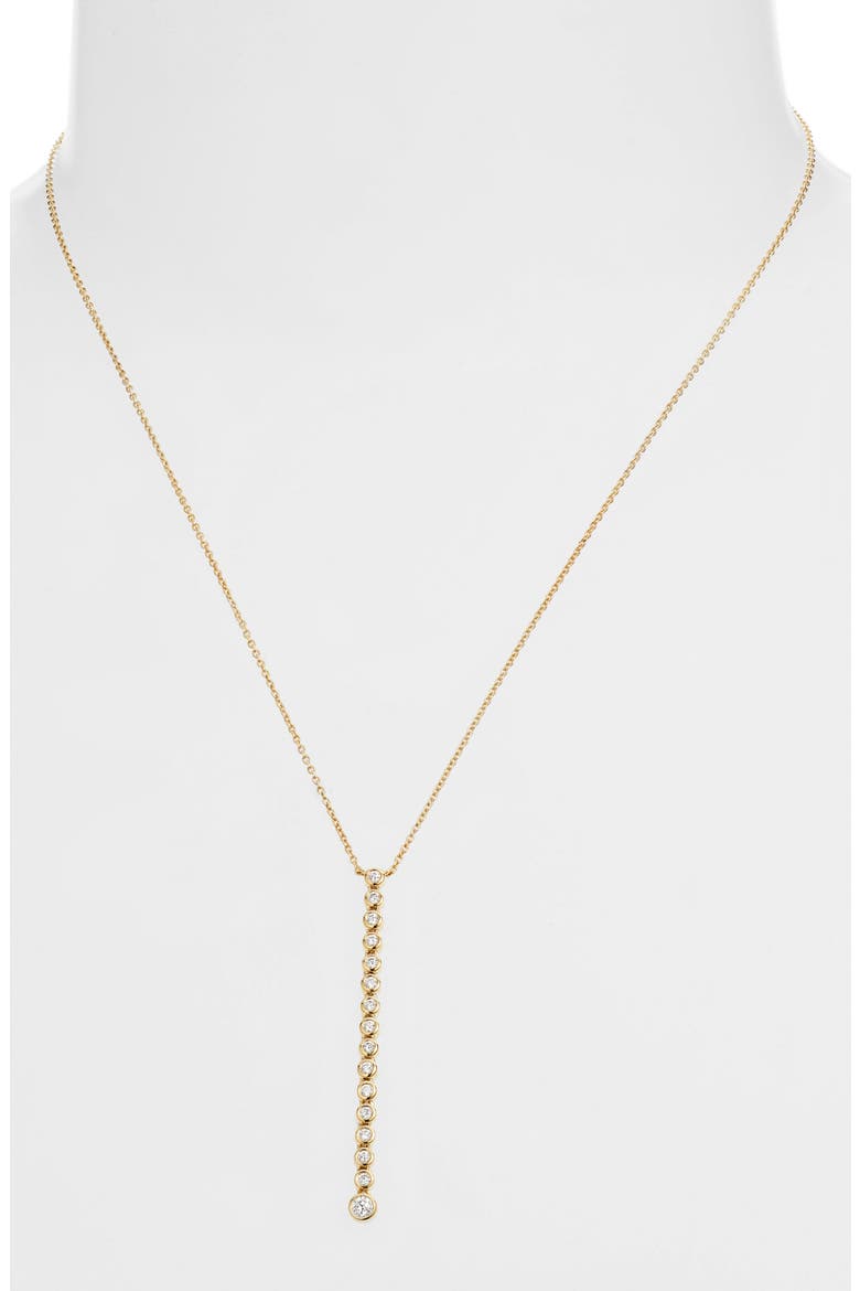 Monaco Diamond Stick Pendant Necklace   (Nordstrom Exclusive), Alternate, color, YELLOW GOLD/ DIAMOND