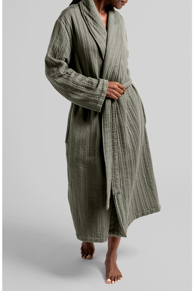 Cozy Knit Robe, Main, color, MOSS