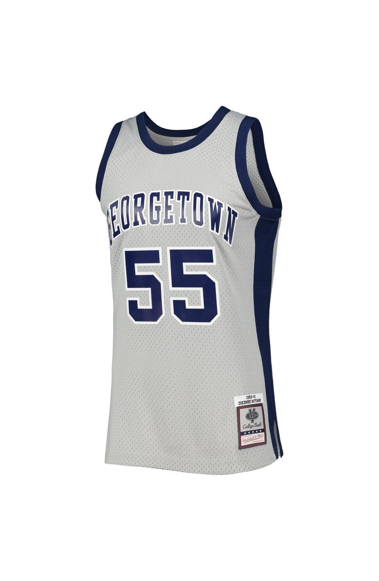 Mitchell & Ness Men's Mitchell & Ness Dikembe Mutombo Gray Georgetown Hoyas 1990/91 Swingman Jersey, Alternate, color, Gray