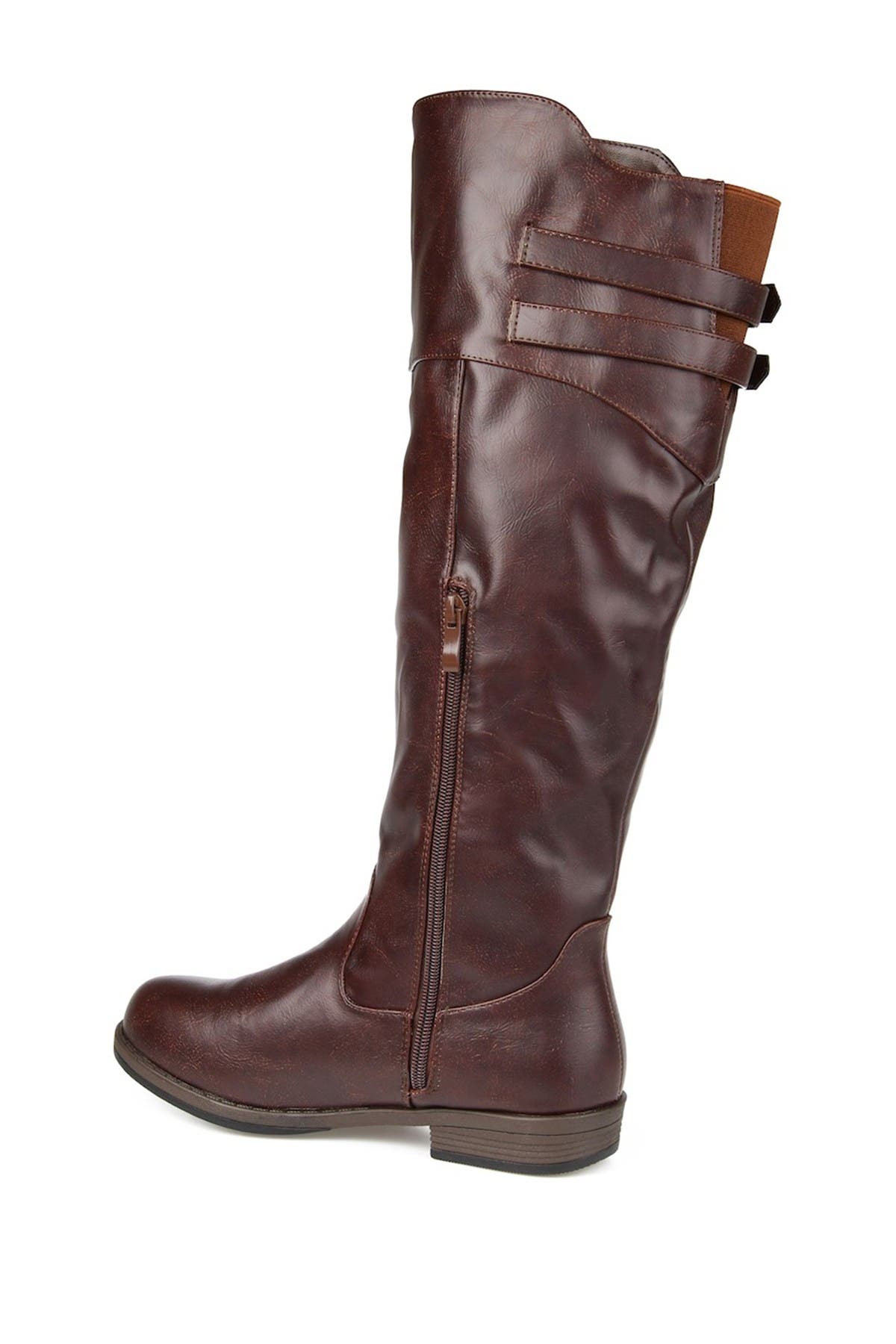 Journee Collection JOURNEE Tori Riding Boot - Extra Wide Calf, Alternate, color, Brown